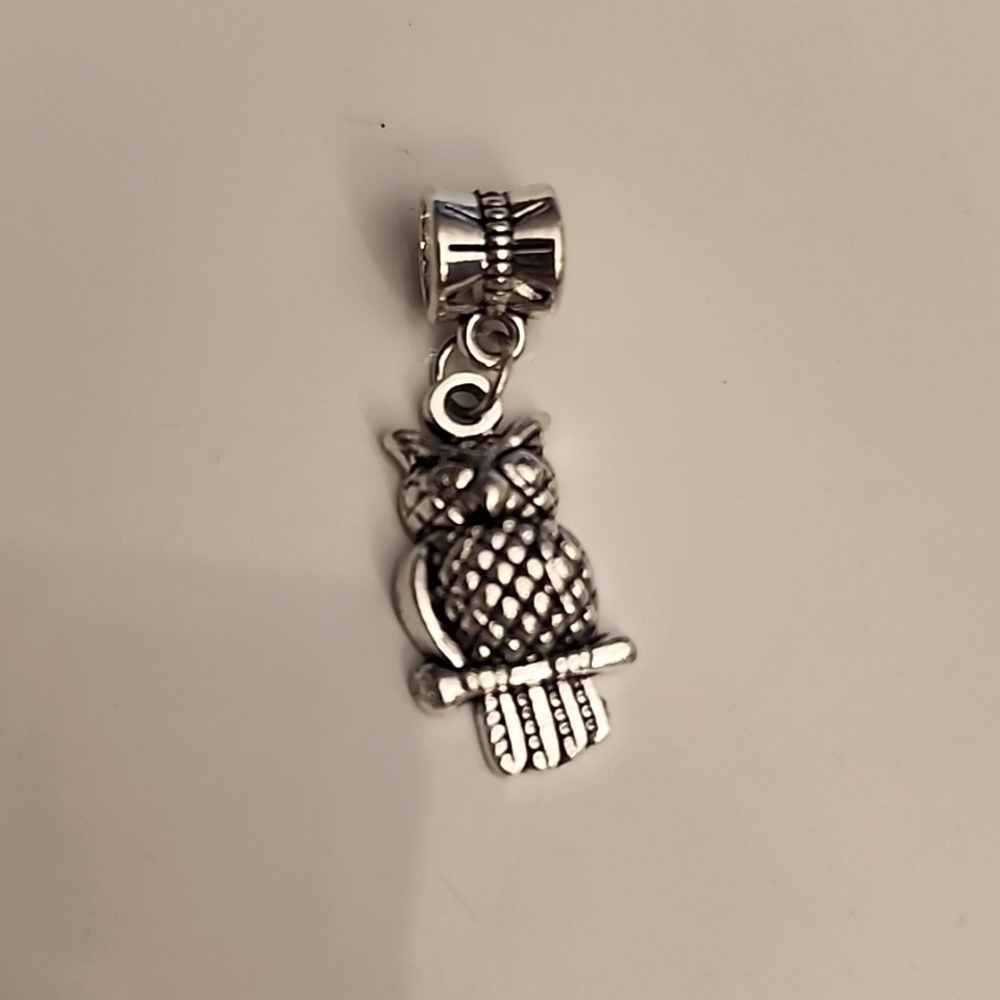 OWL 8  Charm for European Style Bracelets Fits Pandora Systems
